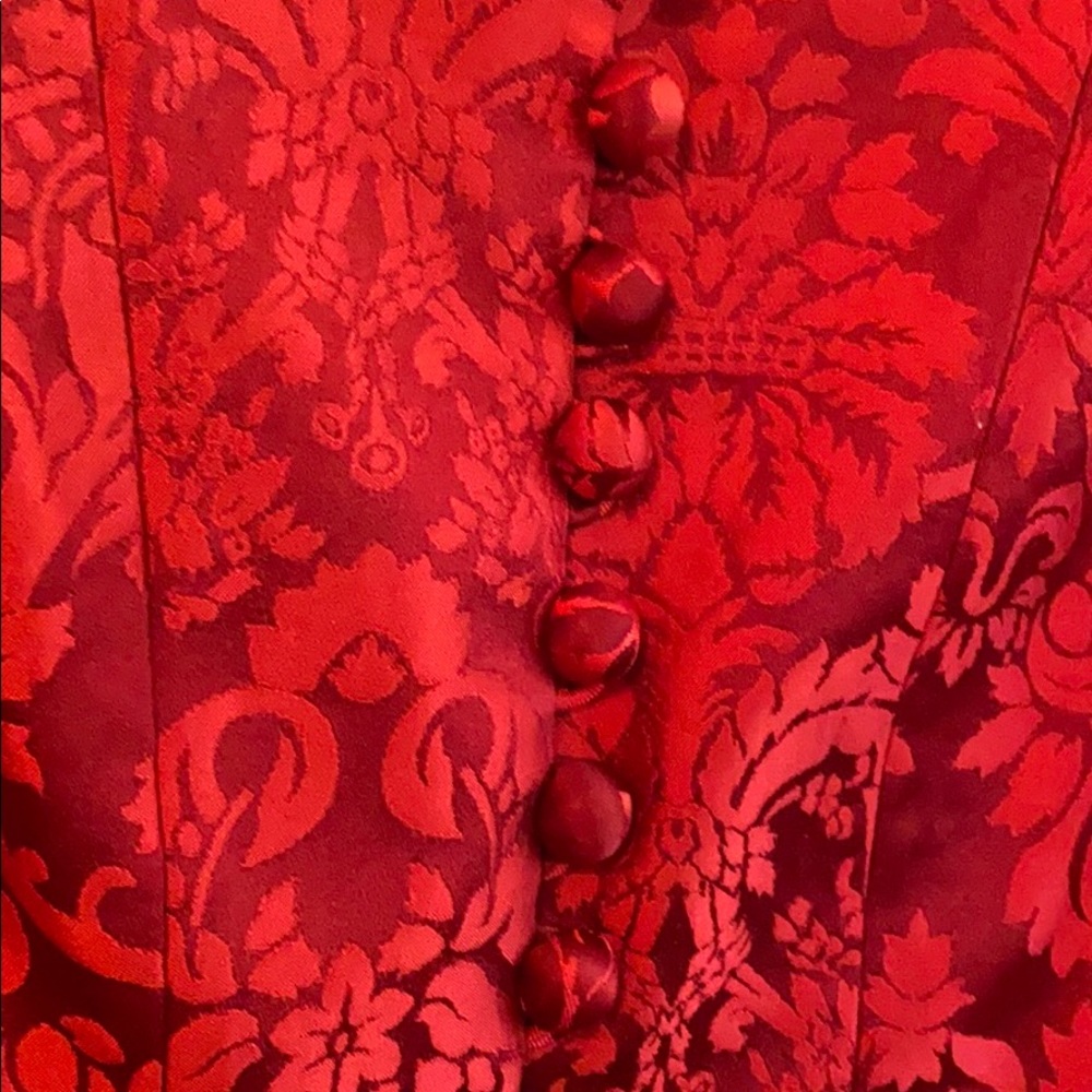 The J. Peterman women’s size 16 vintage red silk paisley jacket - Picture 5 of 8